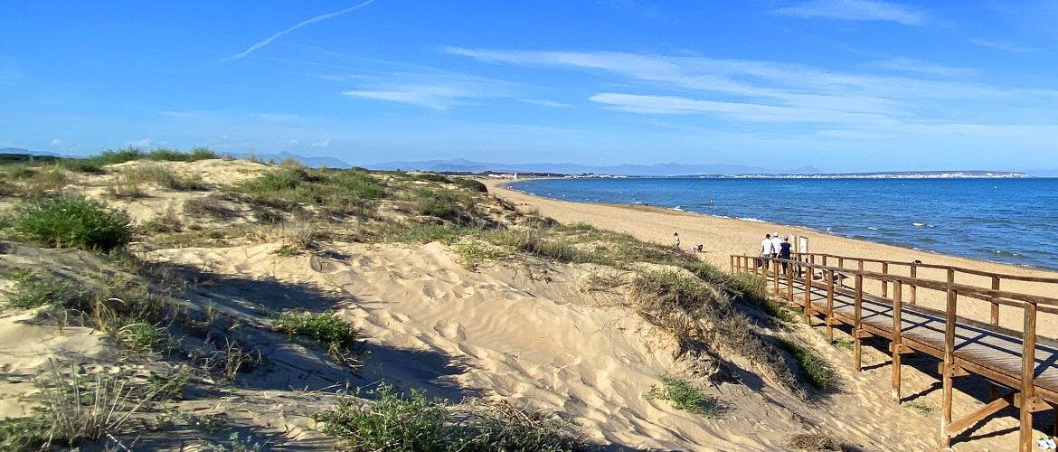 Het mooie strand van La Marina is dichtbij